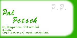 pal petsch business card