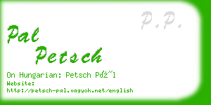 pal petsch business card